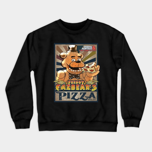 Vintage Freddy Fazbears Pizza Crewneck Sweatshirt by iceeagleclassic